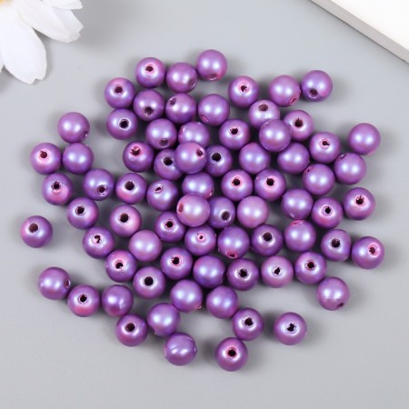 A set of plastic beads "Astra" coating AB (imitation of pearls), plastic, 8mm, 25 grams, lilac 94-1