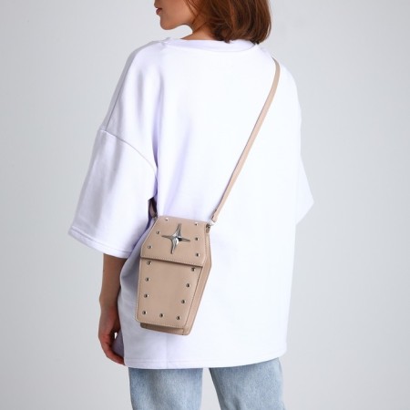 Youth bag on magnet, beige color-6