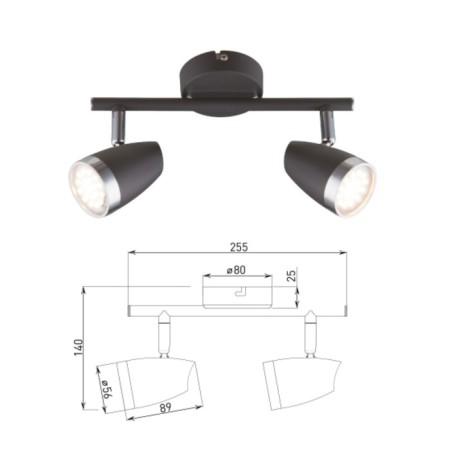 Joyce lamp 6156-702 LED 2 x 4 W 3200K-2