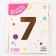 Foil ball 40 "Number 7", color pink gold slim