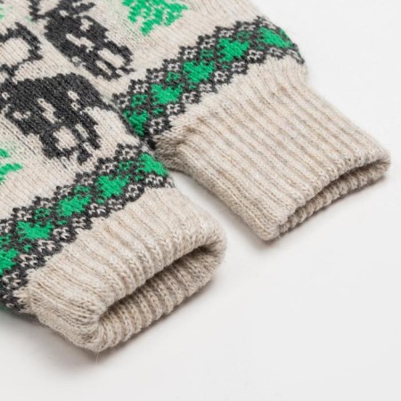 Women's mittens m21 Beige color, river 18-2