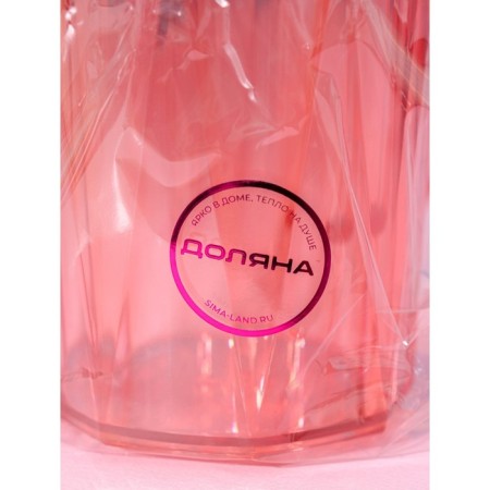 Mug Plastic Dolyana "Stained glass", 350 ml, red color-3