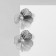 Earrings with pearls "Flowers" are light, white color in silver