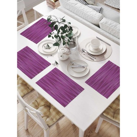 Set of napkins for setting the table "embroidered interference", rectangular, size 32x46 cm, 4 pcs