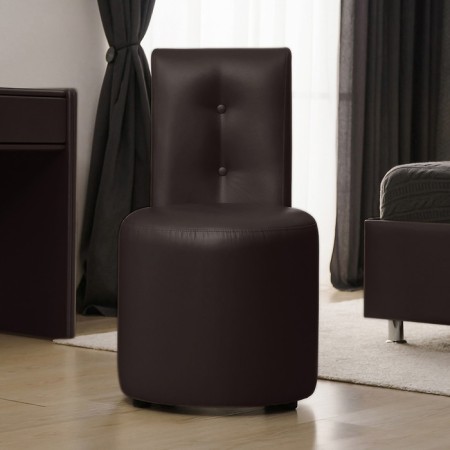 Rondel chair, 500 × 550 × 915 mm, eco -leather, color bitter chocolate-1