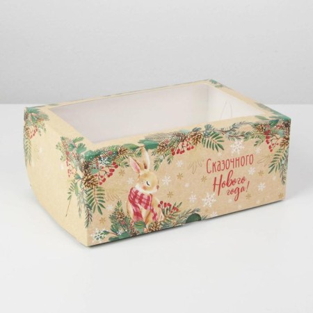 Box for cupcakes "Sweet bunny" 17 x 25 x 10cm, new year-1