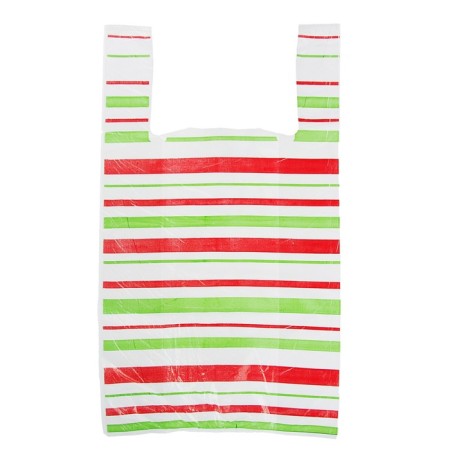 Package "stripes", polyethylene, T -shirt, 28 x 50 cm, 12 μm