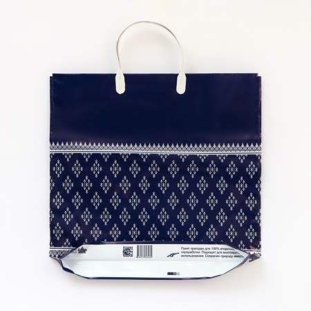 Package "Scarf Print", polyethylene, with a plastic pen, 36 x 37 cm, 100 km-1