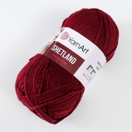 Gingerbread "Shetland" 30% wool Verdin, 70% acrylic 220m/100g (523 Bordeaux)-1