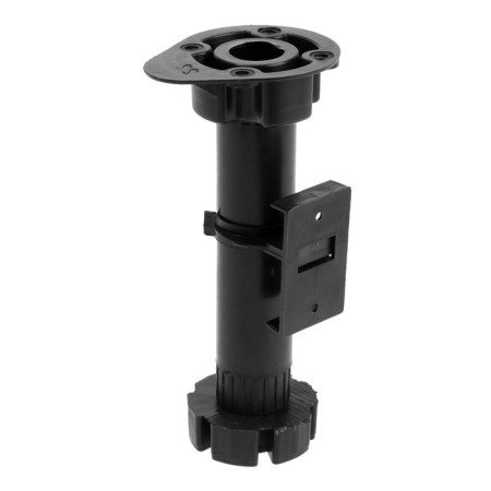 Plastic tundra support adjustable d = 26, h = 150-190 mm, with clip, black, set 4 pcs