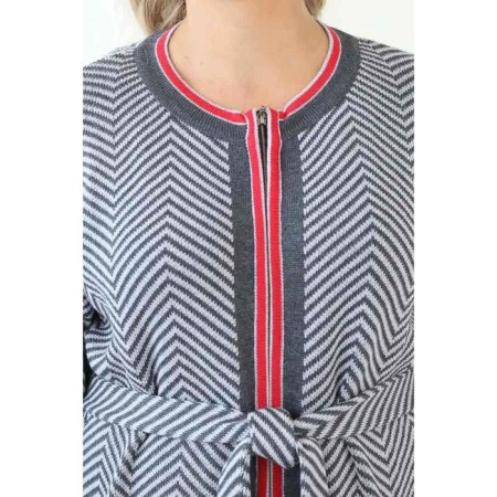 Cardigan female, size 58, gray color-13