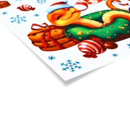 Interior sticker "Happy New Year", snake, 21 x 29.7 cm, new year-1