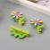Decor for creativity wood, felt "clothespin. Flower-seven-color" set 3 pcs 1.2x3x4.8 cm