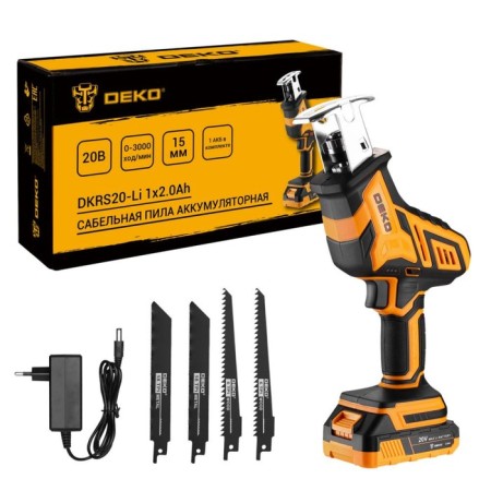 Dawed Sable battery DEKO DKRS20-LI, 20 V, 2 Ah, 2600 rpm, move 15 mm