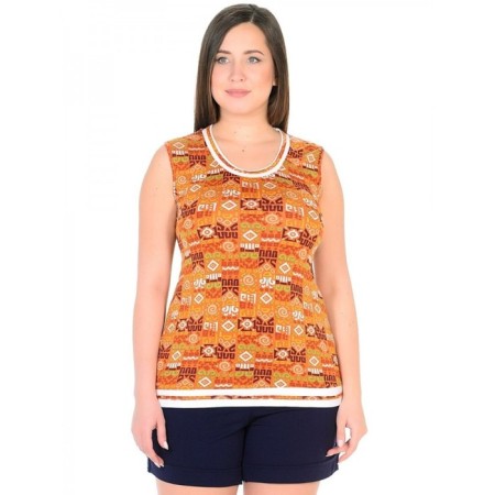 Female blouse "Raisa", size 52, orange color
