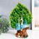 Polystone souvenir "Two blue peacocks, green blossoming tails" 11x27x36.5 cm