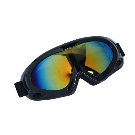 Glasses for riding motor vehicles with add. ventilation, chameleon glass, black-1