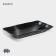 Serving dish with a saucer Porcelain Magistro "Night Rain", 31 × 18.5 × 4 cm, black color