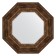 Mirror in a baguette frame, an aged tree with an ornament of 120 mm, 62.6x62.6 cm