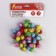 Pompons for creativity, brilliant, 5 colors, 15 mm, (set 50 pcs)