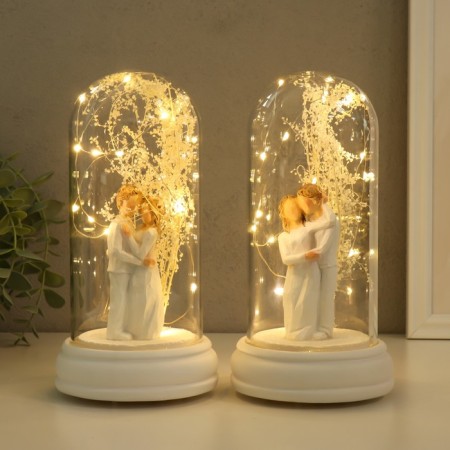Souvenir Polystone Light "Love under the tree" MIX 10.5x10.5x19 cm-1