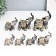 Polystone souvenir "Seven Knights Elephants" H-11.2; 10.5; 9.5; 8.5; 7.5; 6.5; 5.5 cm