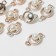 Connector "Pearl" circle 2.5 × 1.5 × 0.8 cm, (set 10 pcs.), The color is white in gold