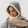 Women's cap minaku, gray/milk color, rr 56-58