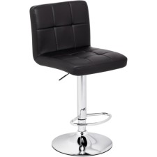 Bar paskal metal/eco -leather, chrome/black 43x53x89 cm