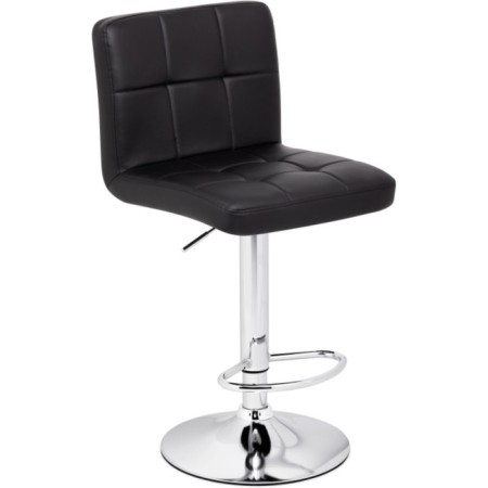 Bar paskal metal/eco -leather, chrome/black 43x53x89 cm