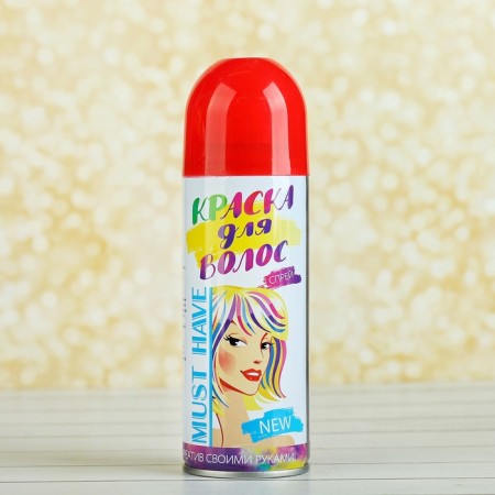 Paint - hair spray, 250 ml, red color-4
