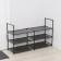 LadOM shoes shelf, 3 tiers, 90 × 30 × 57 cm, black color