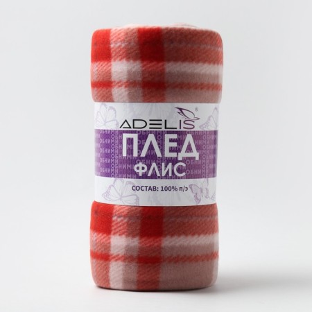 Плед Красный бархат 150х200см, флис 150г/м, пэ100%-3