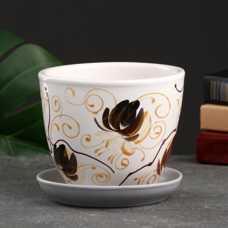 Flower orchid pot 1l with a stand-1