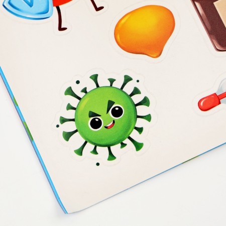The training set "Human Body", a frame-laying frame and a book with stickers-12
