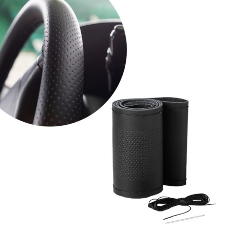 Cartage braid braid, 38 cm, Pu skin, anti -slip, black-6