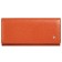 Wallet on the button, Dep. For bills/maps (6)/coins, coral color 18x9x2.5cm