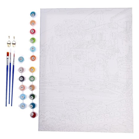 Picture on numbers on a canvas with a subframe "Landscape", 30x40 cm-4