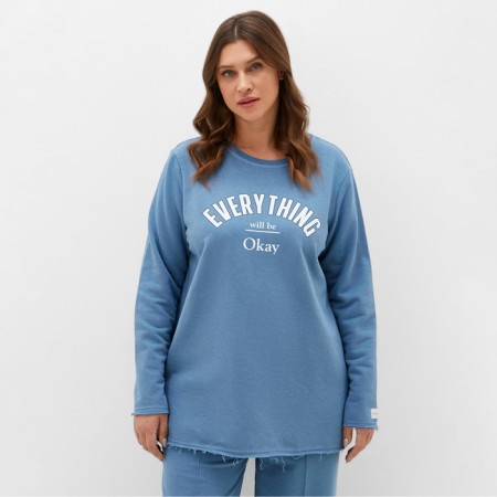 Women's sweatshirt MIST COZY STYLE, Blue, size 56