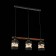 Suspended EVOLUCE lamp. Sle114403-03. Abiritto. 3x60 watts, E27, 60x10x20.5 cm, black color, dark tree