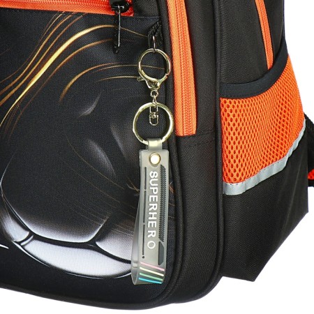 School backpack, 40 x 33 x 19 cm, ergonomic back, Stavia "Football", Blackr-10