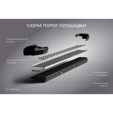 Пороги "Bmw-Style круг" Rival для Jetour X90 Plus 2023-н.в.-8