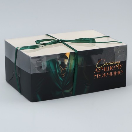 Capcake box, confectionery packaging, 6 cells "Style" 23 x 16 x 10 cm-1