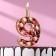 Candle for the cake "Bubbles", the number "9", 10 cm, gold