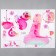 Sticker Plastic Interior Color "Pink Flamingo and Girl" 50x70 cm
