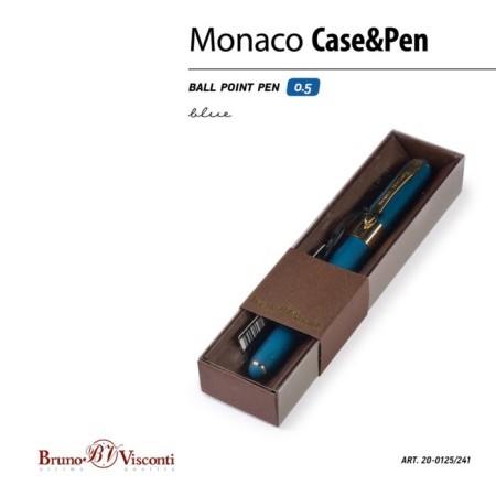 Ballic handle, 0.5 mm, BrunovisConti Monaco, blue rod, Soft Touch Wave, in case-6