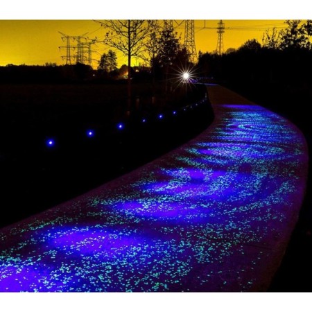 Interior decor, 100 pcs, luminous, 20 x 30 mm, blue-4