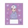 Notebook 12 sheets in the "Anime 013" line, cover shaking cardboard, VD-LK, block No. 2 (gray sheets), mix