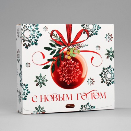 Gift box "Snowflakes", 20 x 18 x 5 cm, without tape, new year-2