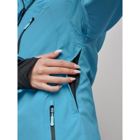 Ski suit female, size 48, blue color-7